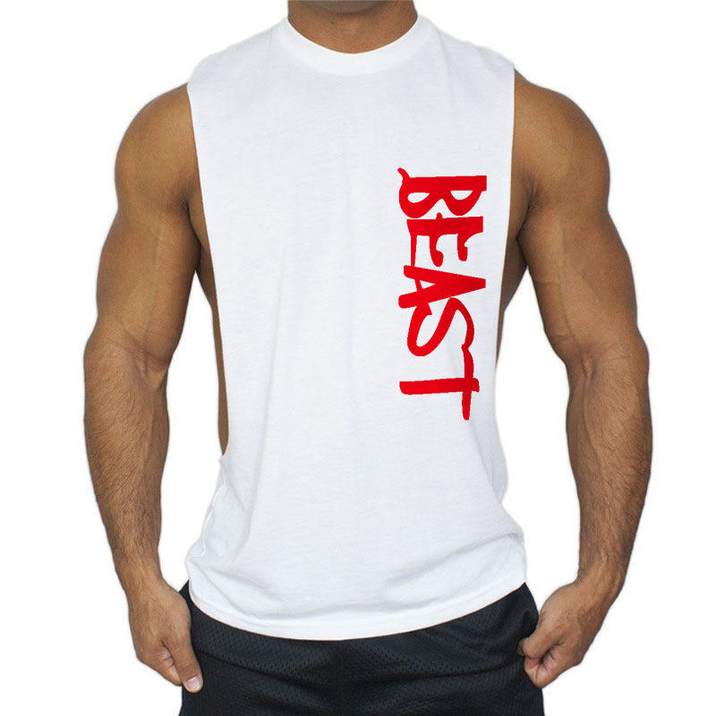 Basic Men's Sports Workout Sleeveless T-shirt Vest