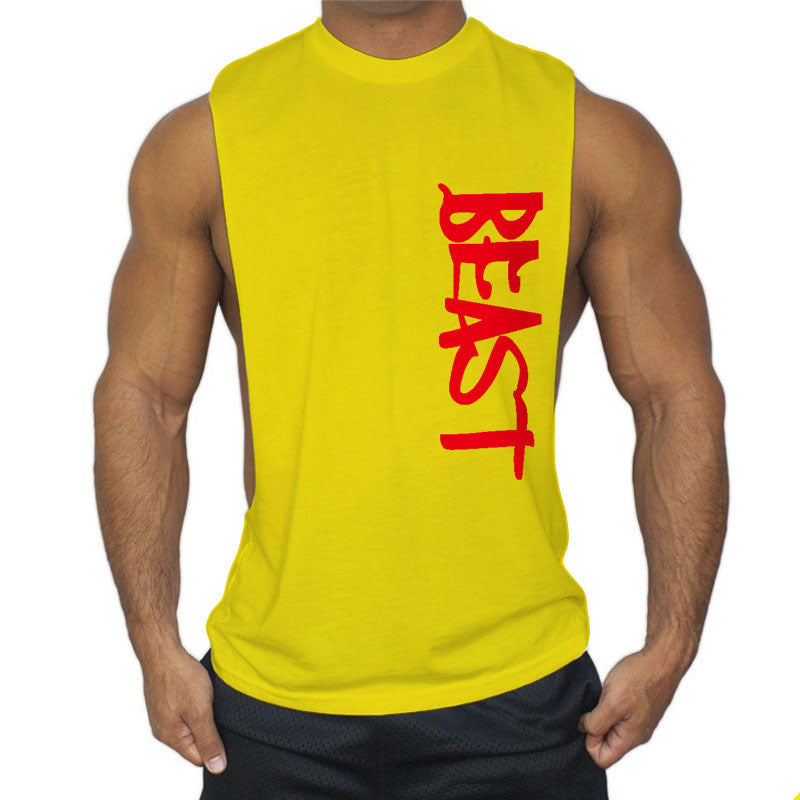 Basic Men's Sports Workout Sleeveless T-shirt Vest