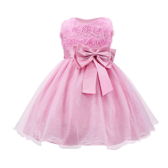 OLOME Evening Dress for Girls Rose Wedding Children Clothing Summer Baby Skirt Classical Prom Costume Kids Formal Garment