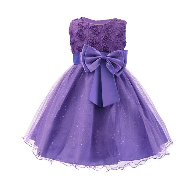 OLOME Evening Dress for Girls Rose Wedding Children Clothing Summer Baby Skirt Classical Prom Costume Kids Formal Garment