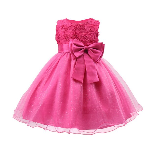 OLOME Evening Dress for Girls Rose Wedding Children Clothing Summer Baby Skirt Classical Prom Costume Kids Formal Garment