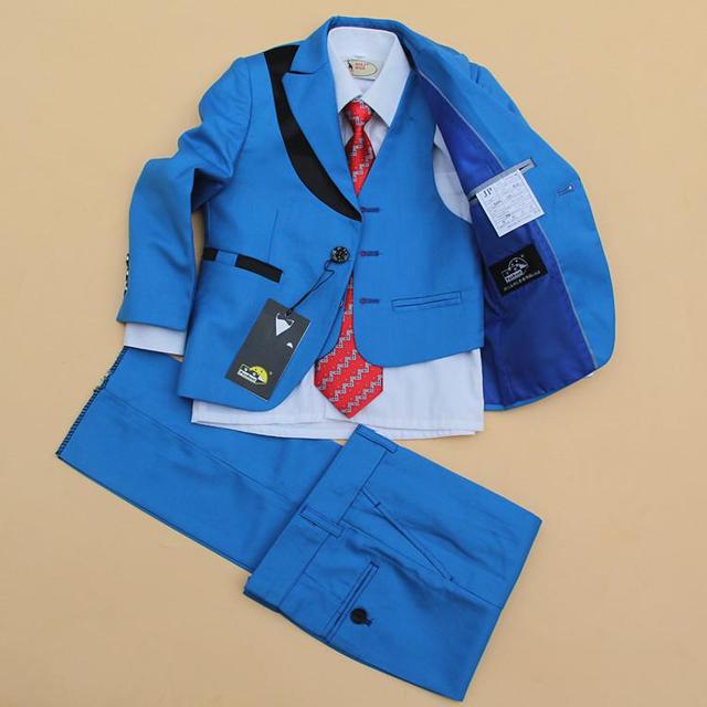 Piano Costumes Jacket Wedding boys Dress Suit 4 Pieces set high quality jacket+vest+pants +bow tie size 2years -12 years