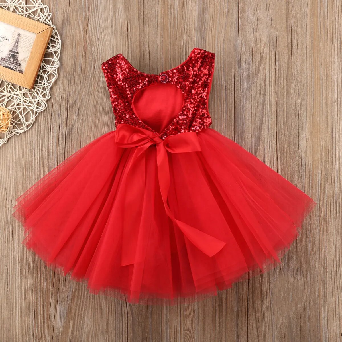 Toddler Girl Birthday Tulle Princess Pink Dress Baby Bowknot Dresses