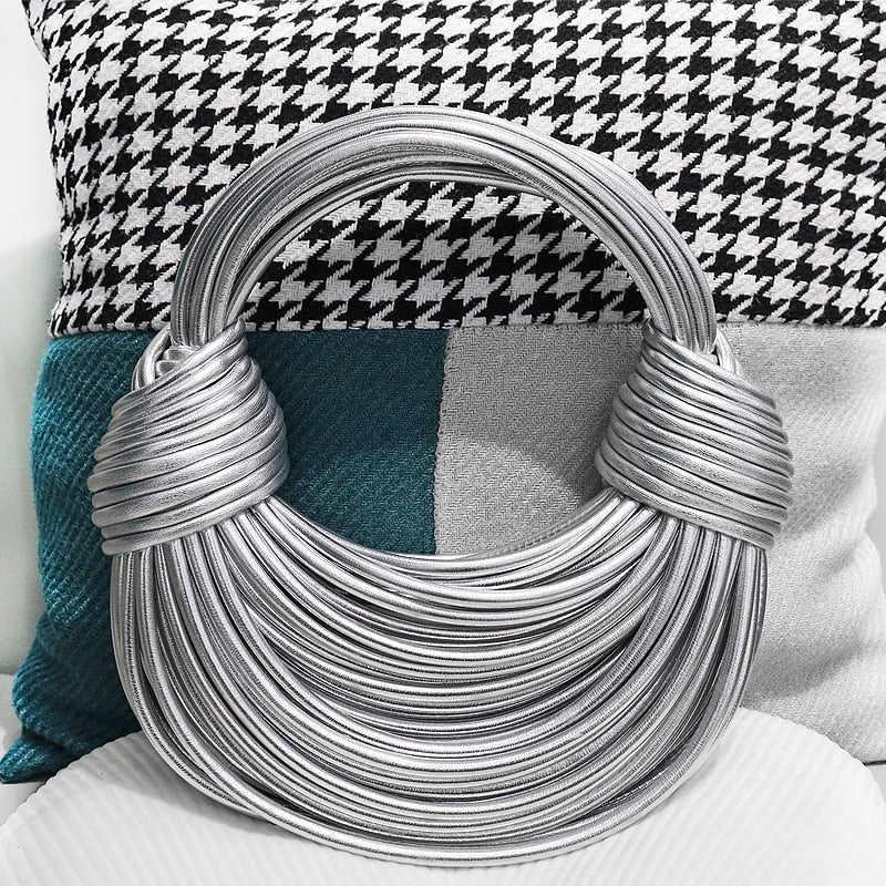 Gold And Silver Designer Handbags Hobo Tote Bag