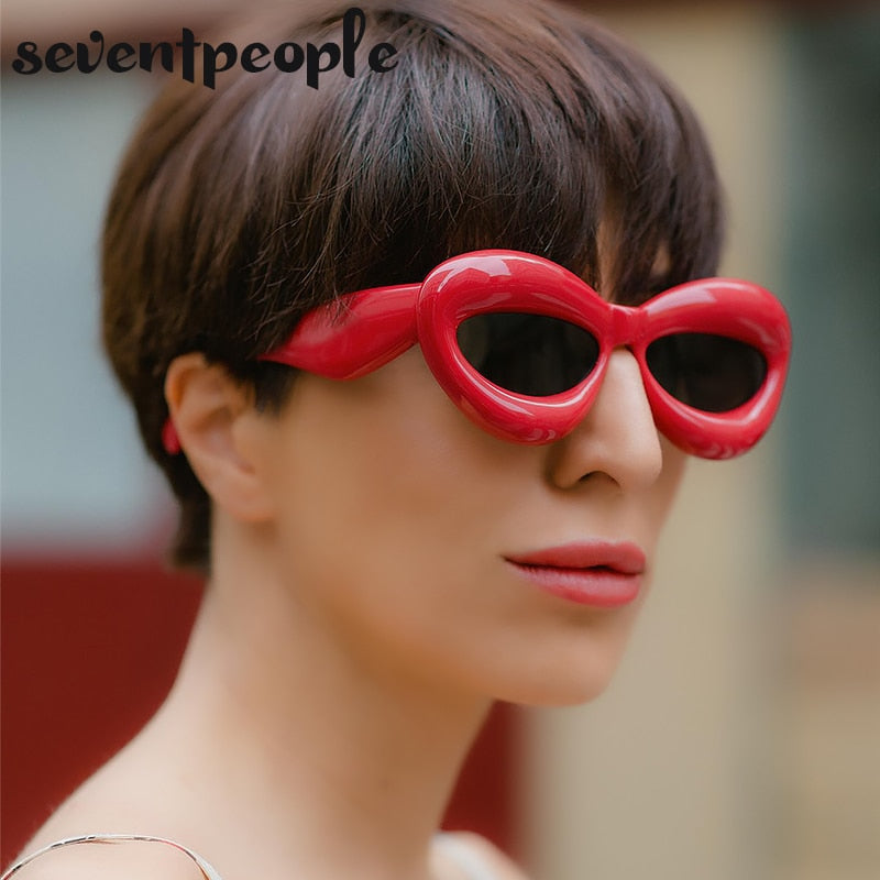 Cat Eye Sunglasses Women Sexy Lip-Shaped Sun Glasses