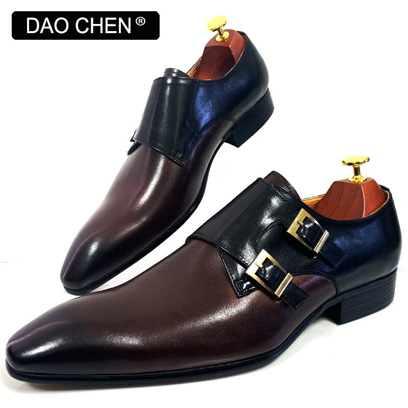 LOAFERS GENUINE LEATHER LUXURY DRESS SHOES OFFICE WEDDING MEN CASUAL SHOES