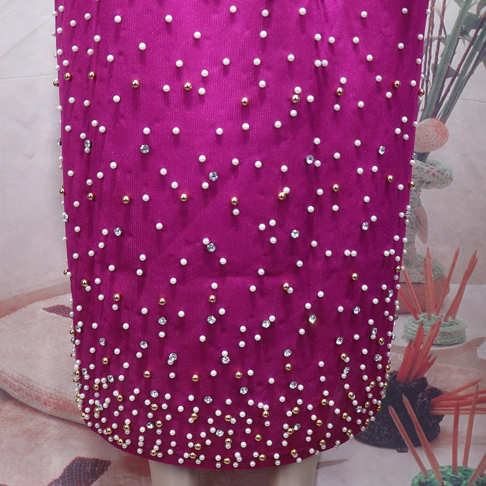 2024 african dresses for woman suit luxury women's elegant dress Mesh fabric women's clothing from turkey
