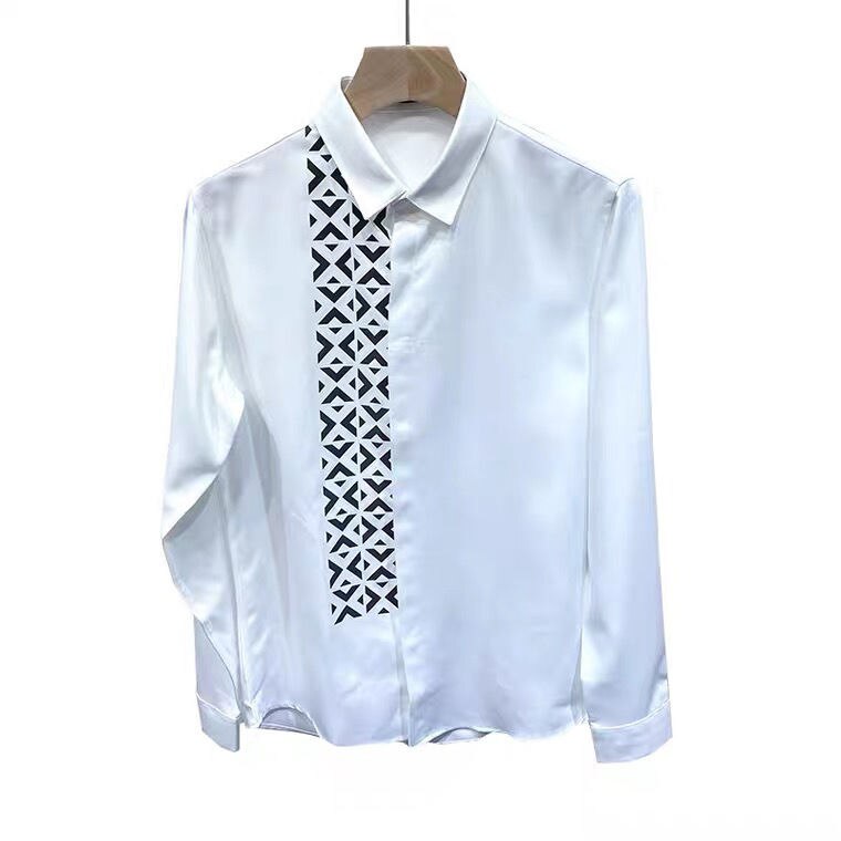 printed long sleeve shirt men
