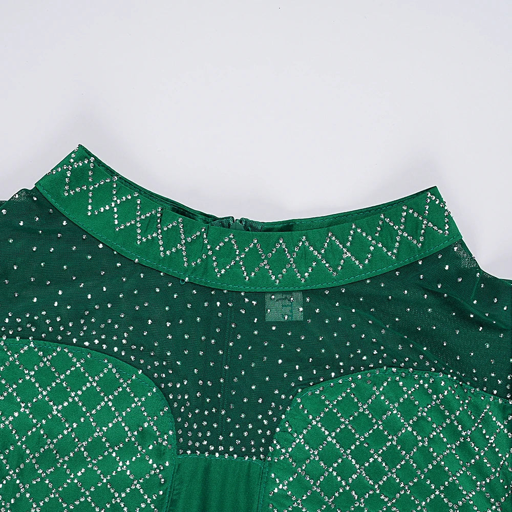 Plus Size Luxury Sequin Evening Party Long Dresses - Ballow Puff Dress