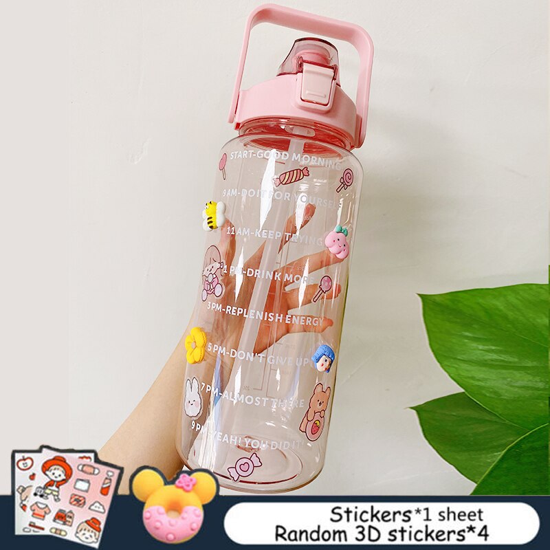 Water Bottle With Bounce Cover Time Scale