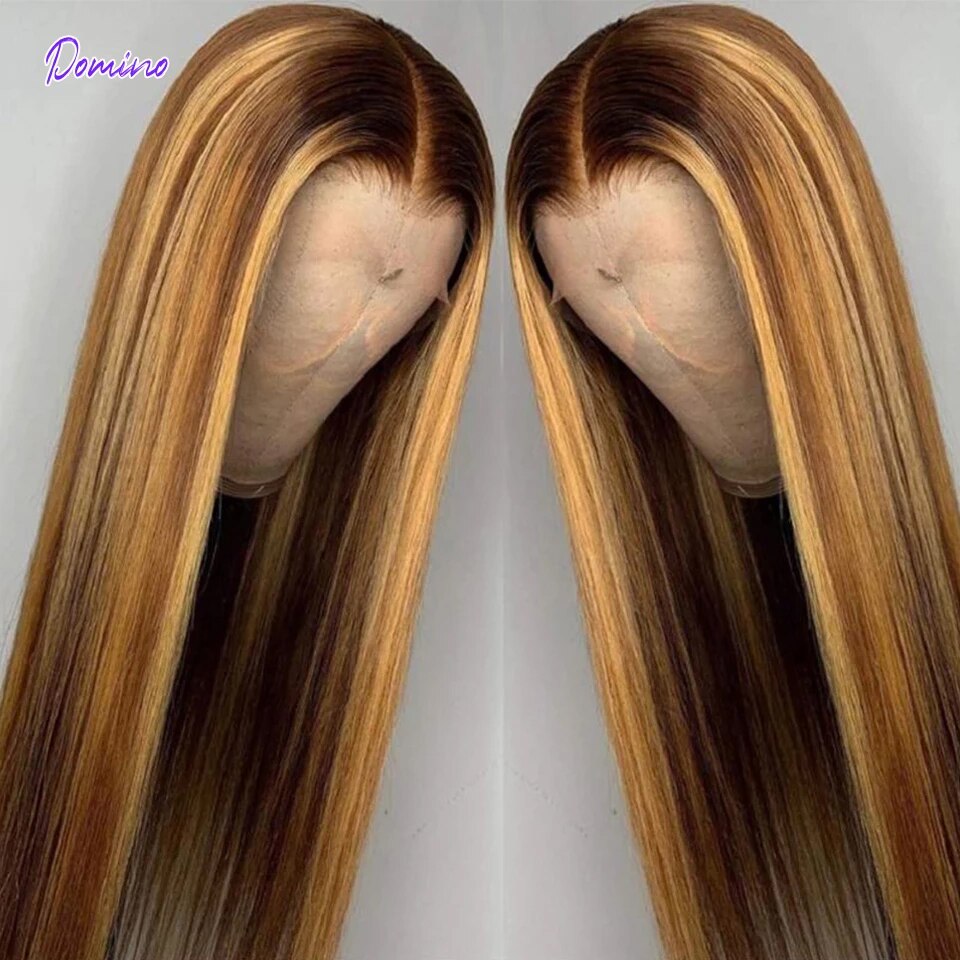 Lace Wigs Remy T Part Brazilian Bone Straight  Human Hair