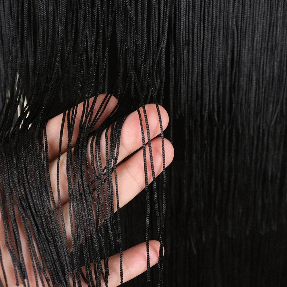 2024 Women Fringe Party Dresses Elegant Net Shoulder Sleeveless Large Size Long  Dress for Birthday Dinner Event Wedding Guest