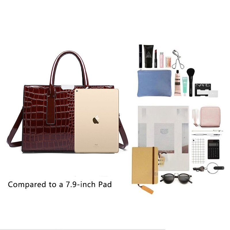 Crocodile Print Women Handbags Purse Tote Bags Adjustable Strap Top Handle Bag Large Capacity Crossbody Bags