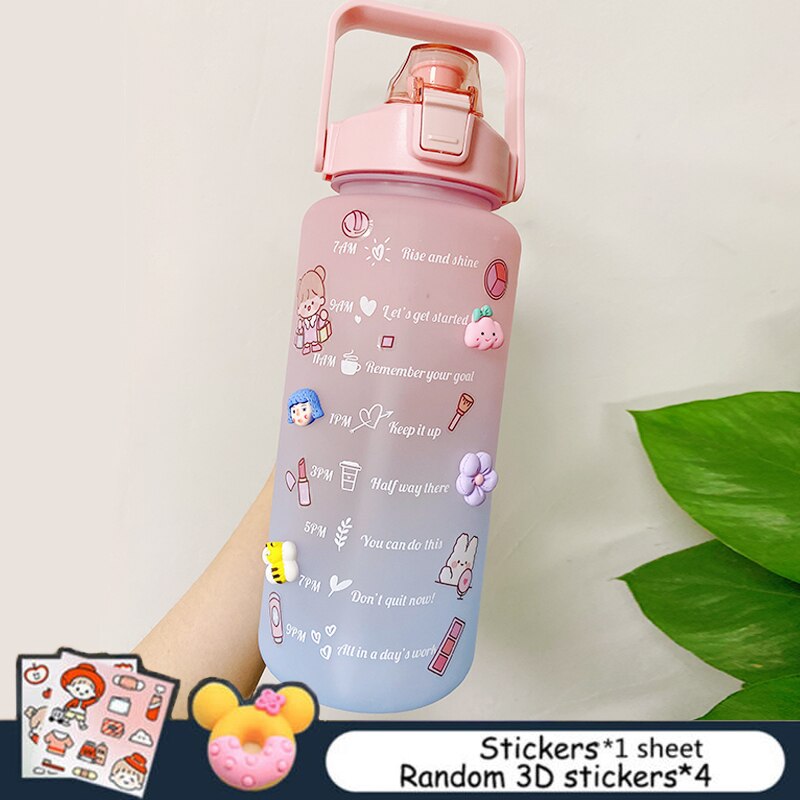 Water Bottle With Bounce Cover Time Scale