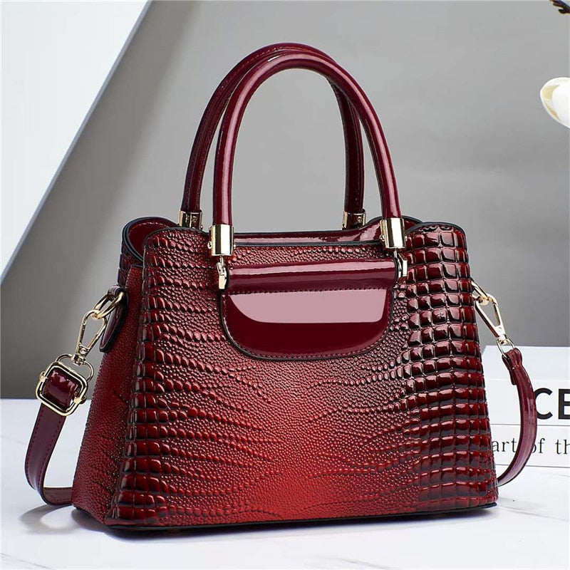 Fashion Shoulder Bag For Women PU Leather Handbag Adjustable Shoulder Strap Large Capacity Tote Messenger Bag