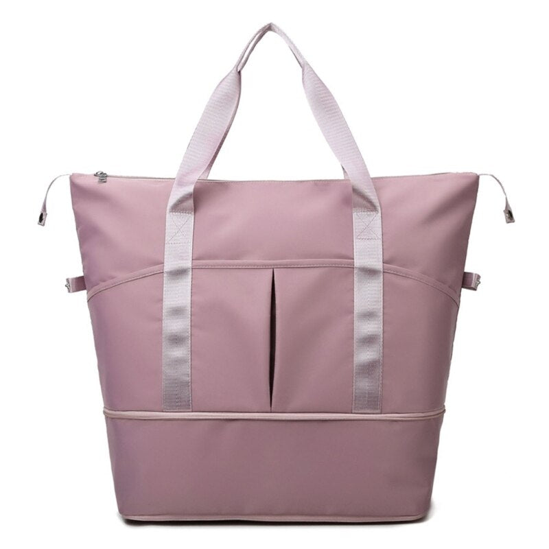 Women Travel Duffel Bag Large Expandable Weekender Carry-on Tote Gym Workout Bag Overnight Bag Mommy Hospital Bag