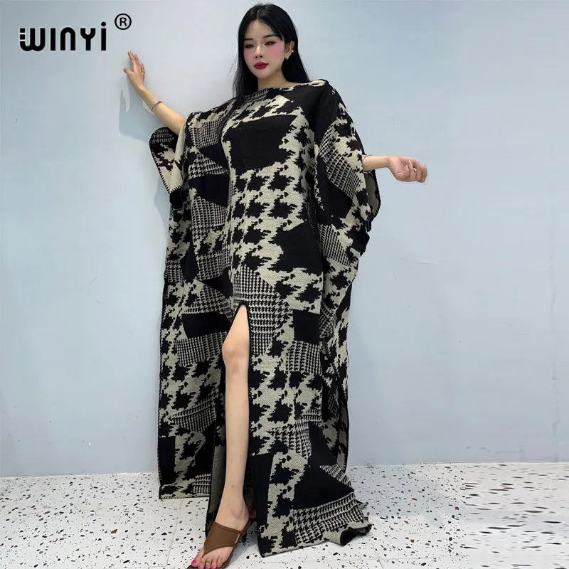 WINYI Retro print Comfort Warm fashion kaftan Holiday dress Elegant Af Top Super Deals WINYI Retro print Comfort Warm fashion kaftan Holiday dress Elegant Af Top Super Deals