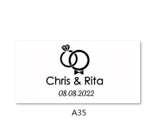 Custom Transparent Labels, Wedding Labels