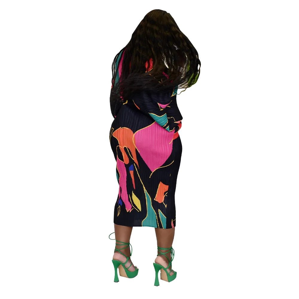 Casual Loose Dress For Girls Long Batwing Sleeve Long Pencil Dresses