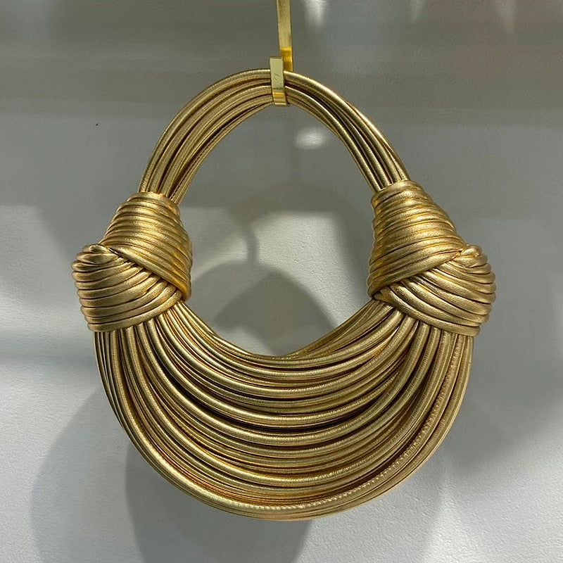 Gold And Silver Designer Handbags Hobo Tote Bag