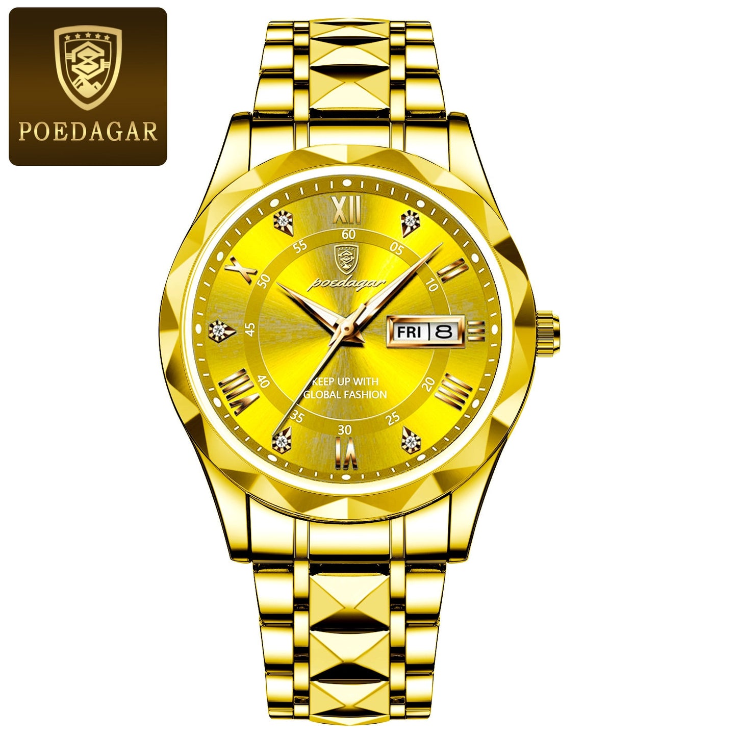 BeniSap Top Brand Luxury Man Wristwatch Waterproof Luminous Date Week Men Watches Stainless Steel