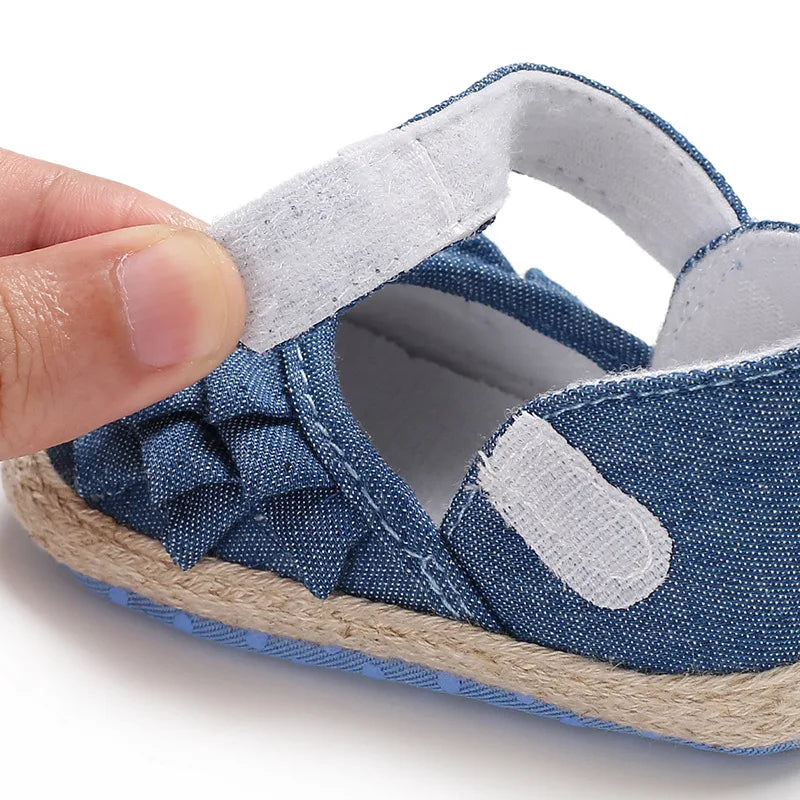 Baby Girls Shoes Spring Autumn Flat Soft Sole Anti-Slip Toddler First Walking Crib Shoe for 0-18 Months