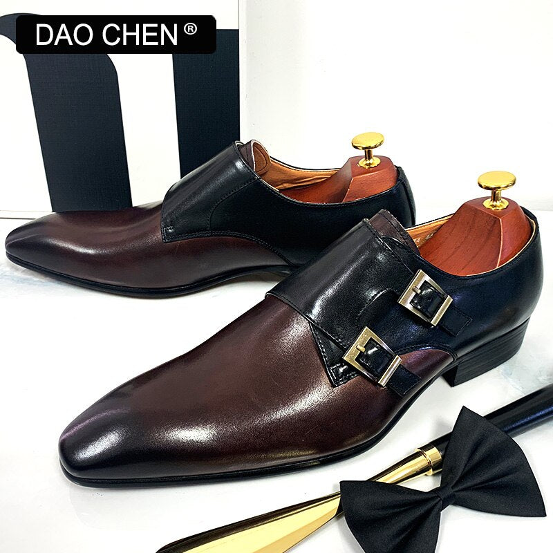 LOAFERS GENUINE LEATHER LUXURY DRESS SHOES OFFICE WEDDING MEN CASUAL SHOES