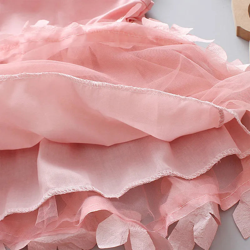 Flower  Baby Girl Party Dresses Summer Children Clothes Birthday Princess