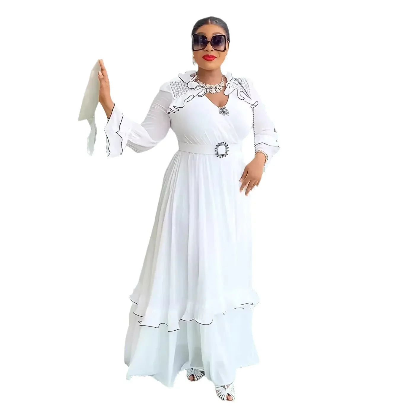 Party Dresses Women Wedding Guest Elegant Chiffon Maxi Dress Outfit
