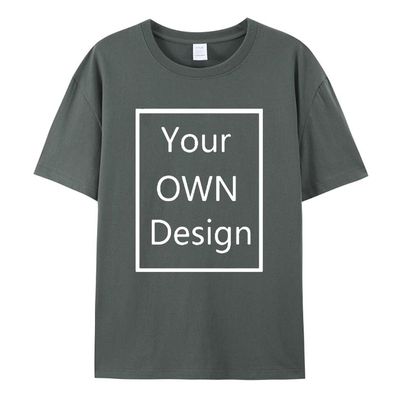 Cotton Custom T Shirt Make Your OWN Design Logo Text Men Print Tshirt Tops Tee