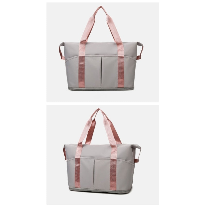 Women Travel Duffel Bag Large Expandable Weekender Carry-on Tote Gym Workout Bag Overnight Bag Mommy Hospital Bag