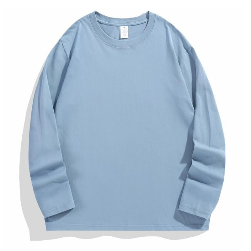 Custom Long Sleeve Shirt Cotton Make Your Design Logo Text High Quality Tops Men Women Print