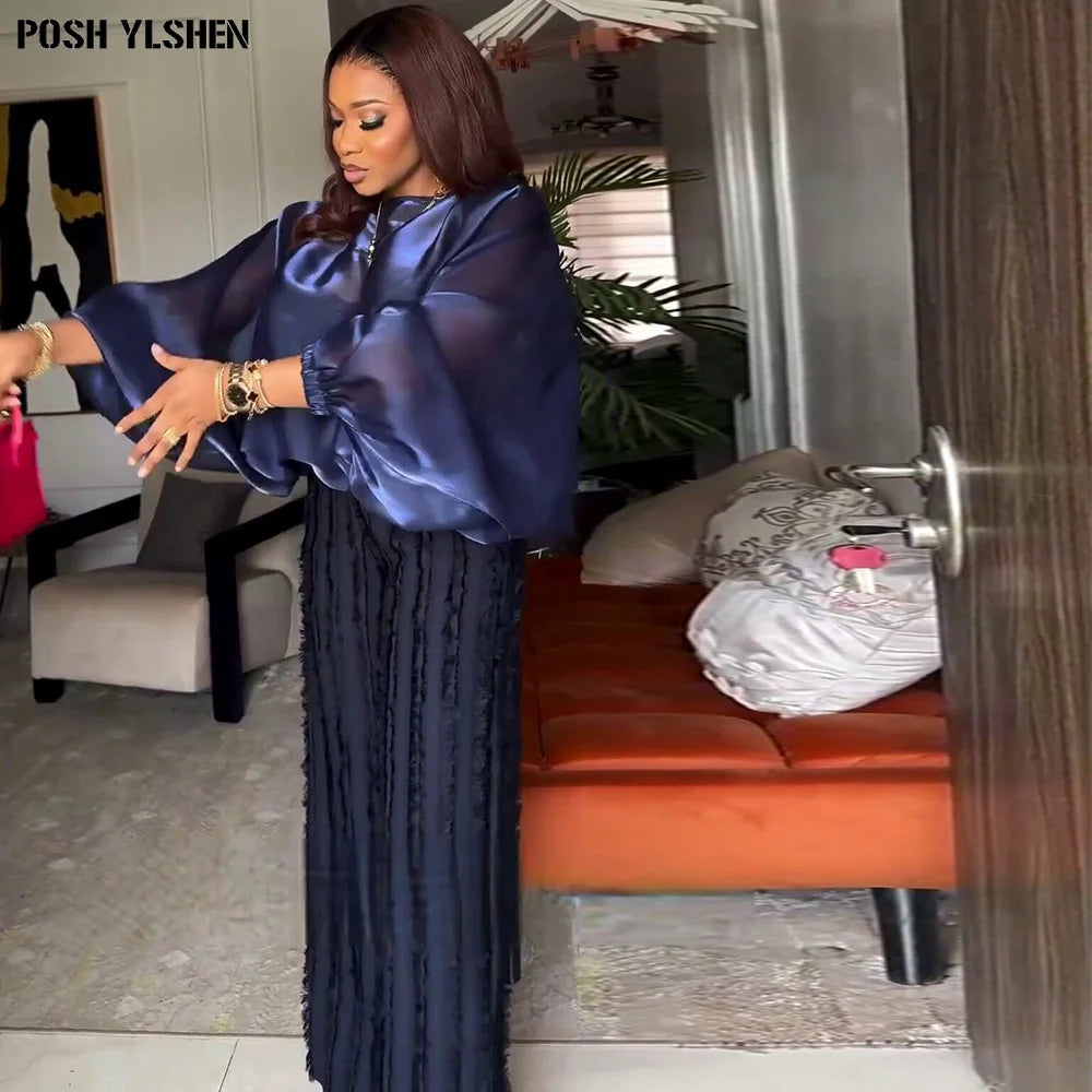 Two 2 Piece Pant Sets Women Summer Outfit Clothes African Dresses for Women 2024 Sexys New in Matching Set Dames Africa Clothing