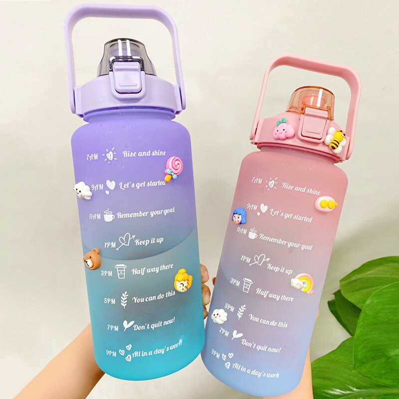 Water Bottle With Bounce Cover Time Scale