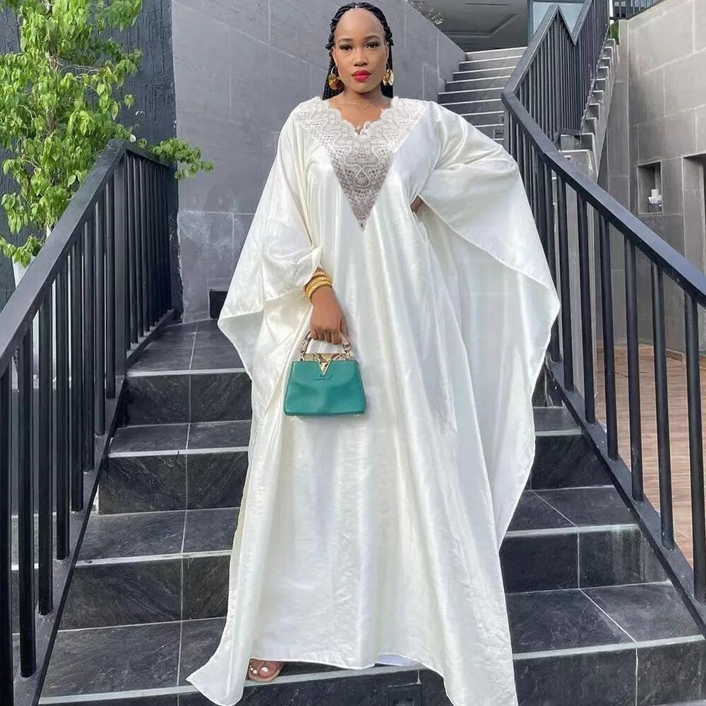 White Boubou Long Dresses Dashiki Robe One Size | White Party Dress Top Super Deals White Boubou Long Dresses Dashiki Robe One Size | White Party Dress Top Super Deals