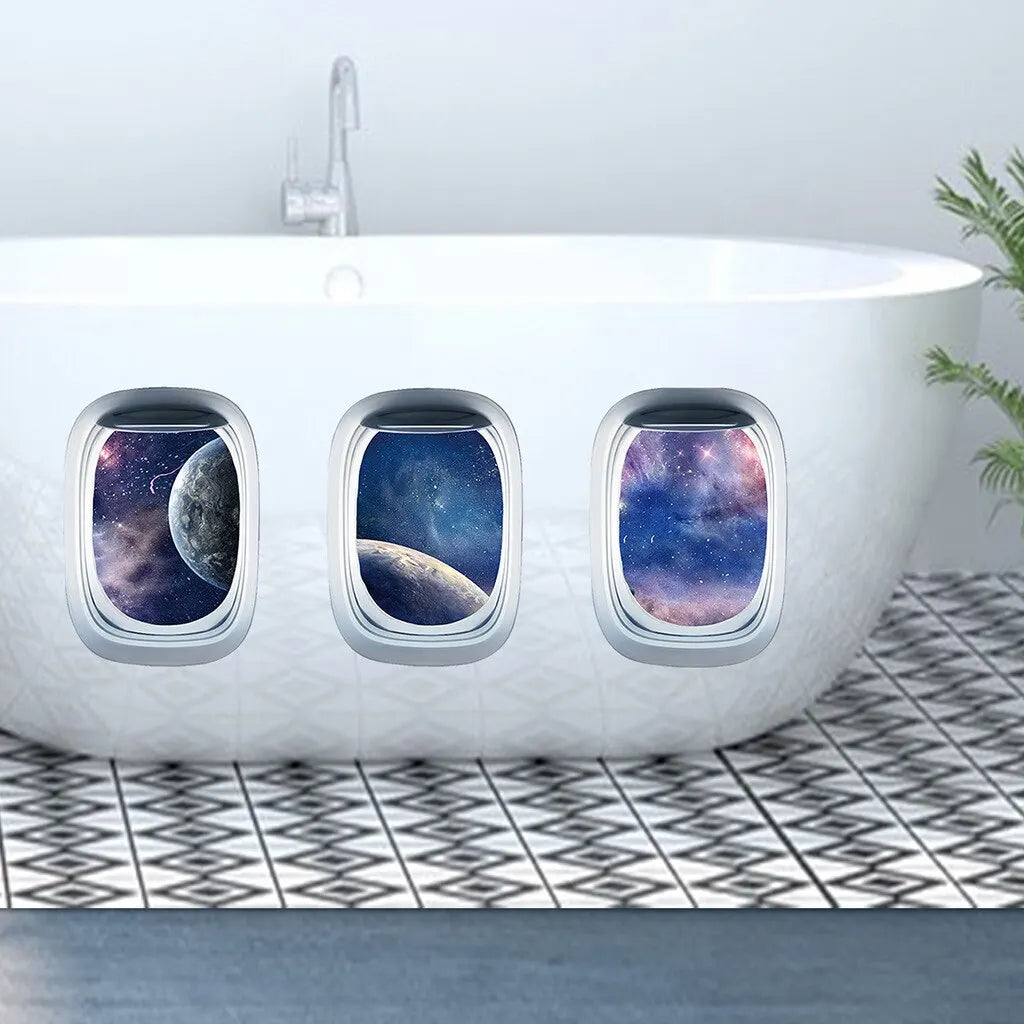 Cartoon Wall Decals Star Sky Bathtub Pvc Sticker Decoration