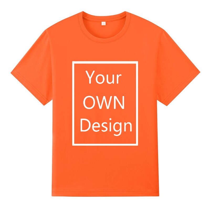 Cotton Custom T Shirt Make Your OWN Design Logo Text Men Print Tshirt Tops Tee