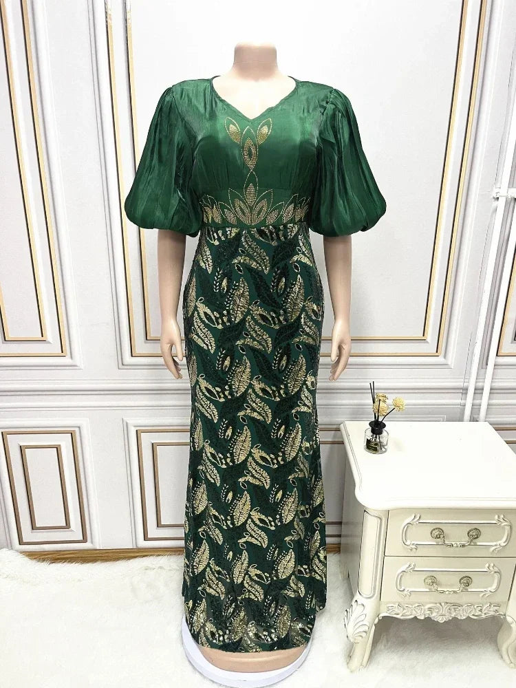 Women Luxury Sequined Maxi Christmas Party Dress