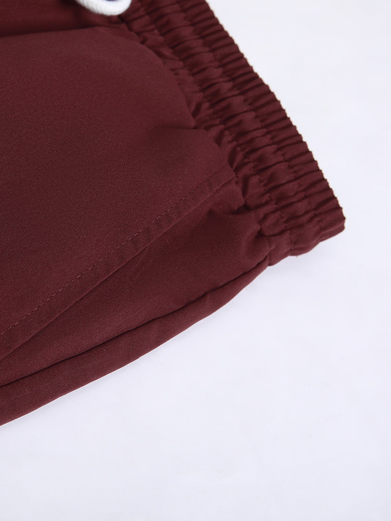 Men Random Circle and Brush Print Shirt & Drawstring Waist Shorts Without Tee