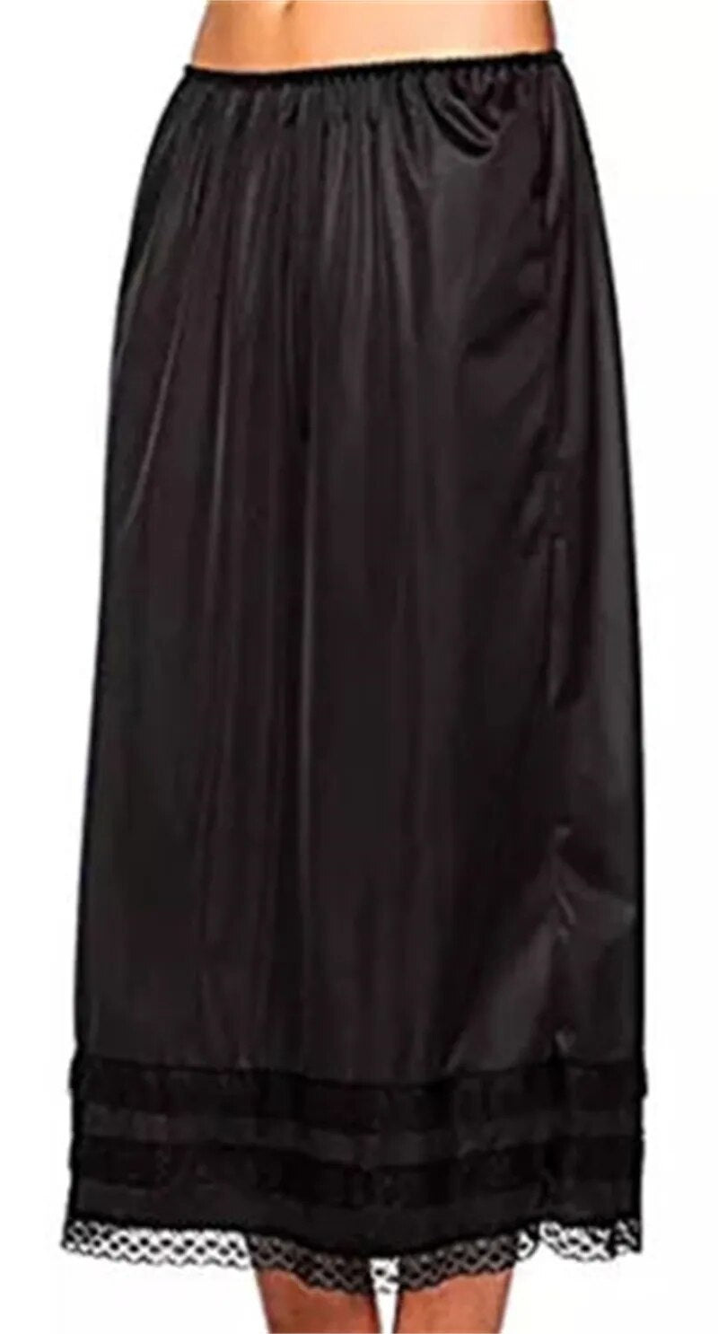 2 Pcs Womens Lace Underskirt Petticoat Under Dress Long Skirt