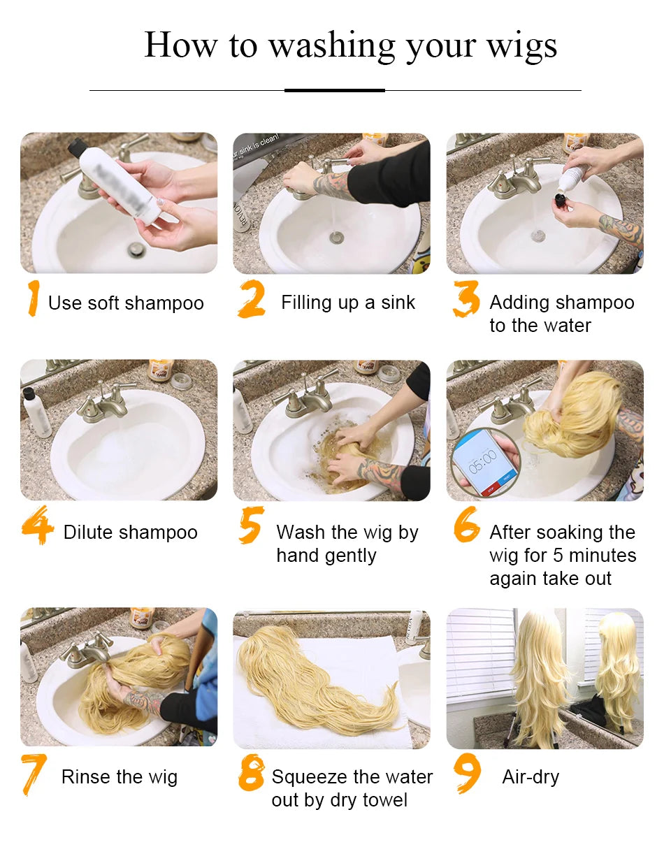 Short Wavy Synthetic Bob Wigs Dark Brown with Highlight Bangs