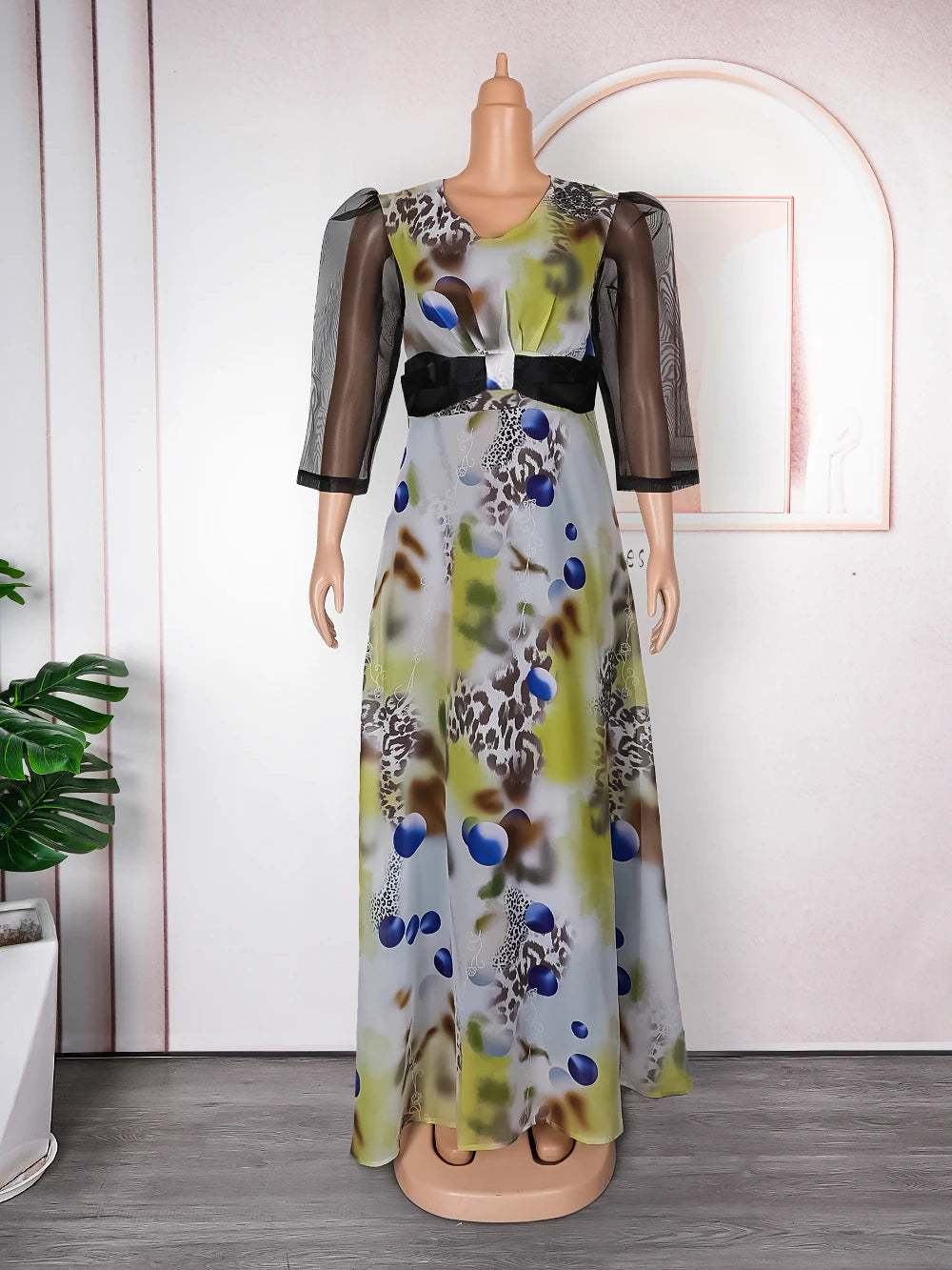 Plus Size African Party Dresses for Women 2024 New Fashion Dashiki Ankara Print Wedding Gowns Elegant Turkey Muslim Maxi Dress