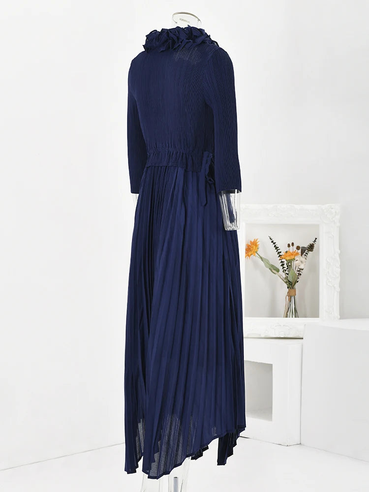 Elegant Party Pleated Irregular Long Dress For Women