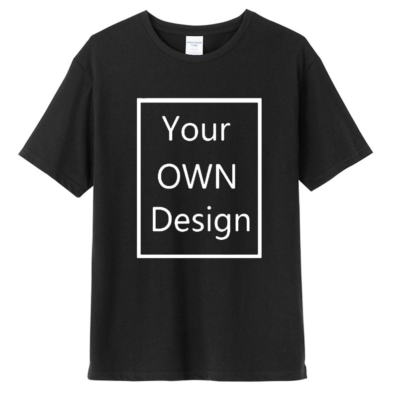 Cotton Custom T Shirt Make Your OWN Design Logo Text Men Print Tshirt Tops Tee