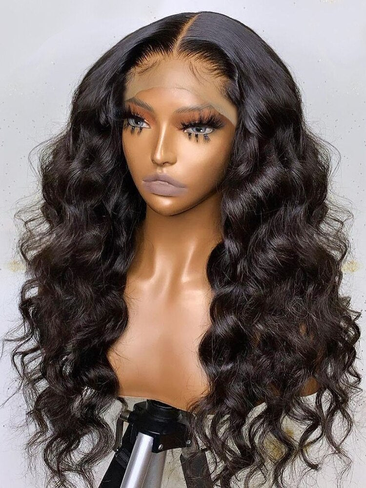 High Density Loose Natural Wave Lace Front Human Hair Wigs