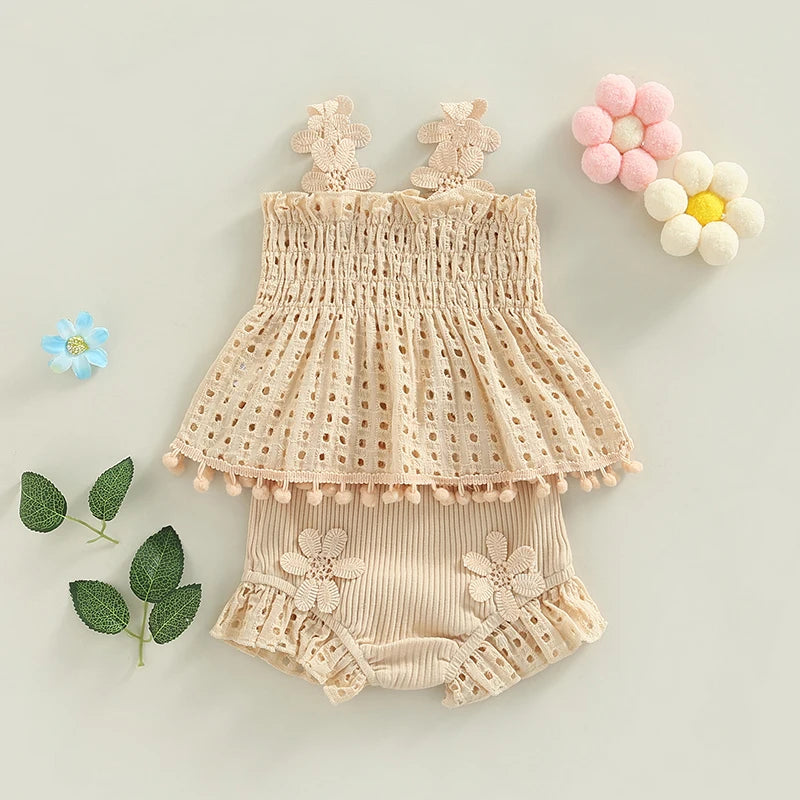 Tank Tops and Stretch Casual Ruffle Shorts