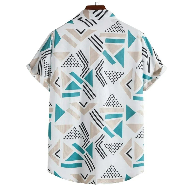 Hawaiian Shirt 2022 Summer New Men's Shirts Casual Fashion Trend Lapel Printed Short Sleeve Shirts Camisas Para Hombre