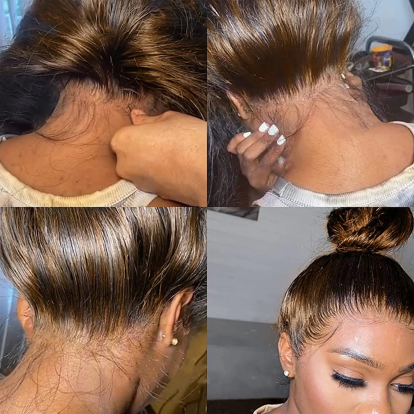 40 inch Colored Highlight Body Wave 13x6 Lace Front Human Hair Wigs