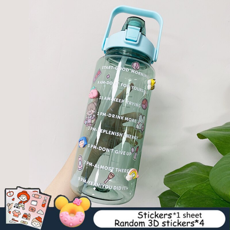 Water Bottle With Bounce Cover Time Scale