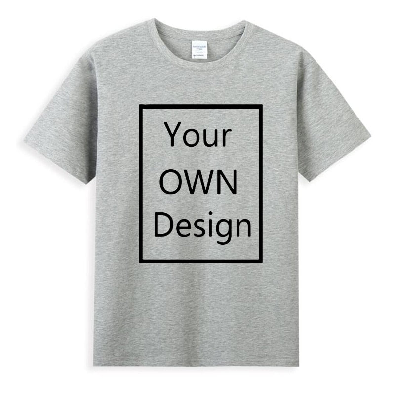 Cotton Custom T Shirt Make Your OWN Design Logo Text Men Print Tshirt Tops Tee